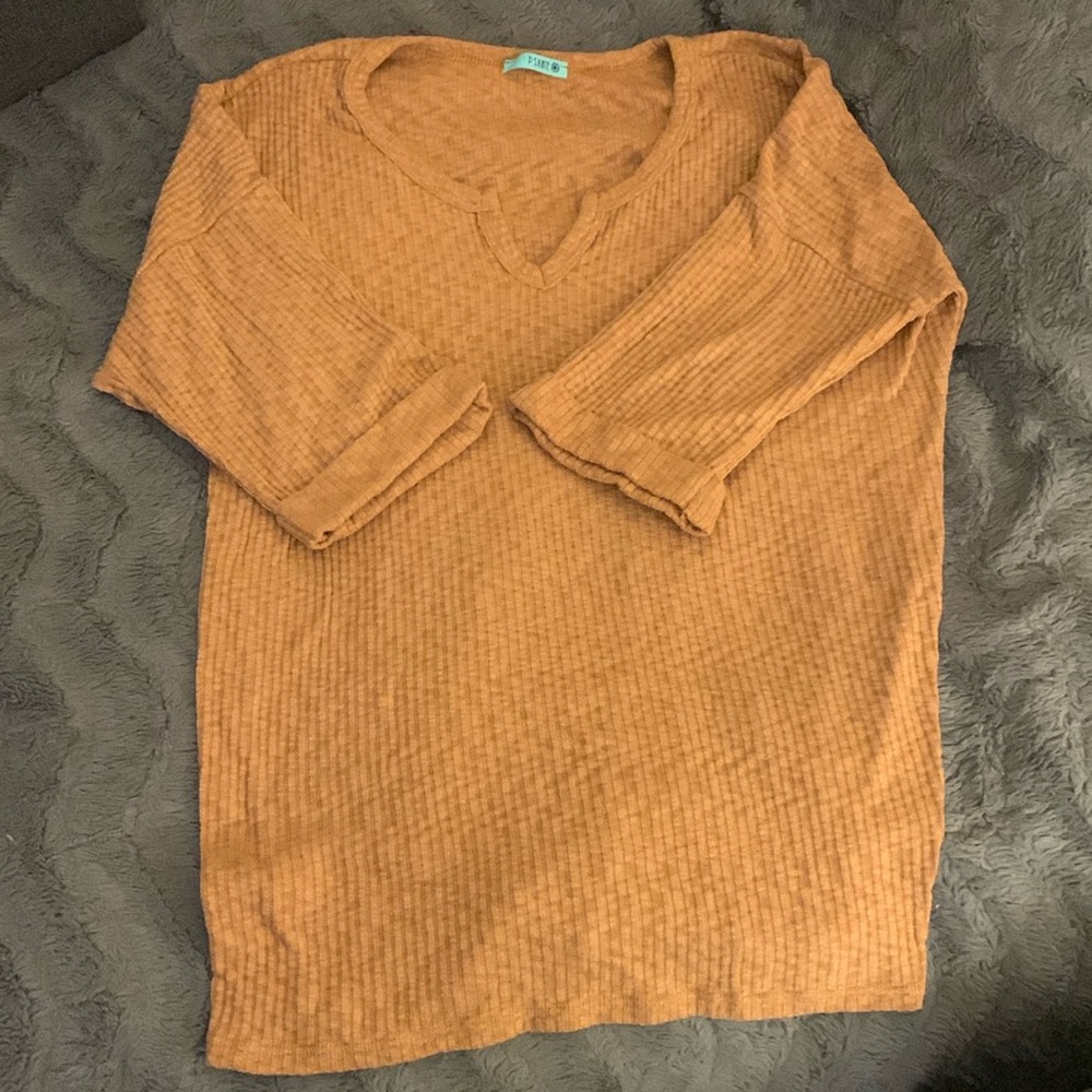 Loose orange/tan boutique blouse size M